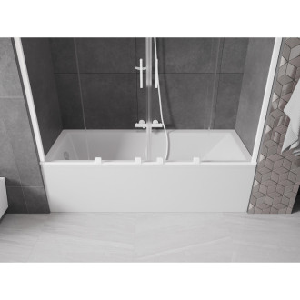 Mexen Velar Duo vanová zástěna, 200x150, transp., bílá 896-200-000-02-20