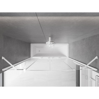 Mexen Velar Duo vanová zástěna, 200x150, transp., bílá 896-200-000-02-20