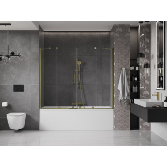 Mexen Velar Duo vanová zástěna, 200x150, transp., zlatá 896-200-000-02-50