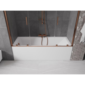 Mexen Velar Duo vanová zástěna, 200x150, transp., růžové zlato 896-200-000-02-60