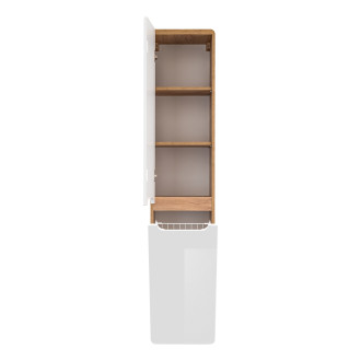 COMAD ARUBA WHITE 804 FSC Vysoká skříňka 35cm s košem na prádlo