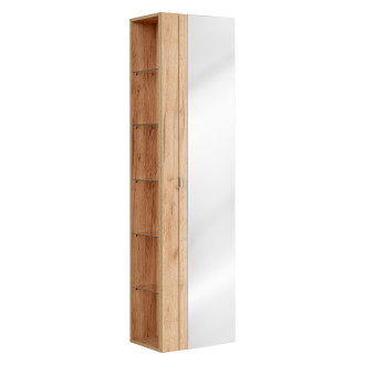 COMAD CAPRI OAK 803A FSC Vysoká skříňka se zrcadlem
