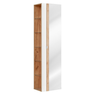 COMAD CAPRI WHITE 803B FSC Vysoká skříňka se zrcadlem