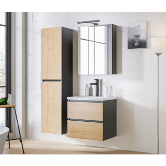 COMAD MONAKO GREY OAK 800 Vysoká skříňka 40cm