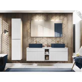 Comad ICONIC WHITE 80-01-D-2D vysoká koupelnová skříňka