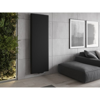 Ocelové deskové otopné těleso Mexen Flat VR20S 1400 x 300 mm, spodní střední připojení, 534 W, černé - W6VR20S-140-030-70