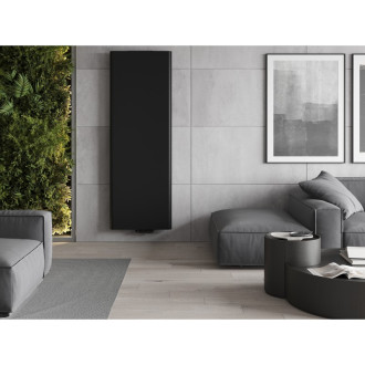 Ocelové deskové otopné těleso Mexen Flat VR20S 1800 x 400 mm, spodní středové připojení, 872 W, černé - W6VR20S-180-040-70