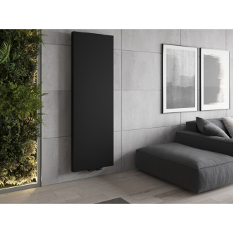 Ocelové deskové otopné těleso Mexen Flat VS20S 1400 x 400 mm, spodní střední připojení, 712 W, černé - W6VS20S-140-040-70
