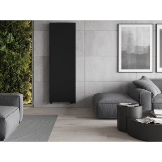 Ocelové deskové otopné těleso Mexen Flat VS20S 2000 x 600 mm, spodní střední připojení, 1417 W, černé - W6VS20S-200-060-70