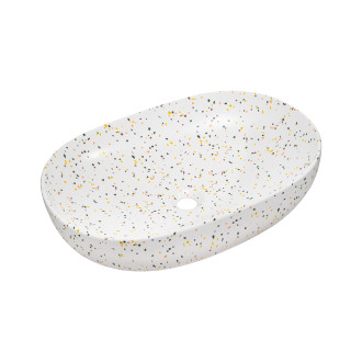 Comad UN-LILI-MW21 (C78326M-W21) umyvadlo na desku 60cm, terrazzo matná