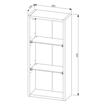 Comad LEONARDO OAK 83-01-A koupelnová otevřená skříňka