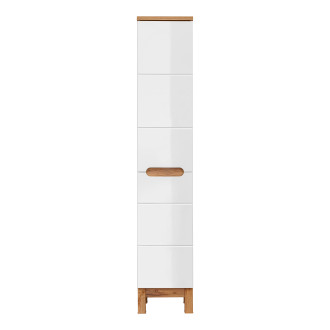 Comad BALI WHITE 804 FSC vysoká skříňka s košem na prádlo 35cm