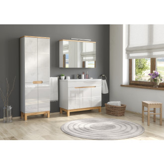Comad BALI WHITE 845 FSC skříňka se zrcadlem 100cm, bílá
