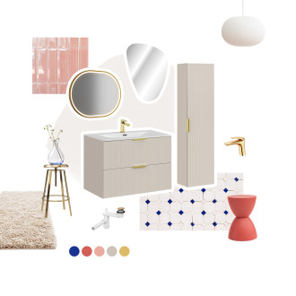Comad SET-ADC B CASHMERE 80CM HIGH CABINET