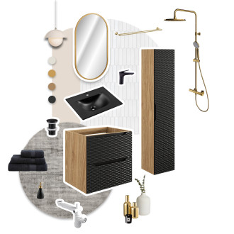 Comad OCEAN BLACK 82-80-2S Koupelnová skříňka, šuplíky 80cm