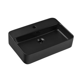 Comad TRUST 2 BLACK umyvadlo na desku 55x38cm, černá matná