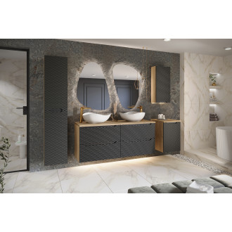 Comad OCEAN BLACK 80-02-2D Vysoká skříňka, dveře