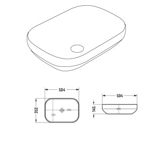 Comad UN-NELI-MFG (78589MFG) umyvadlo na desku 50,4cm zelená matná