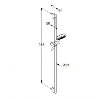 Kludi Dive sprchový set 1S, 900mm, černá matná 6891039-00