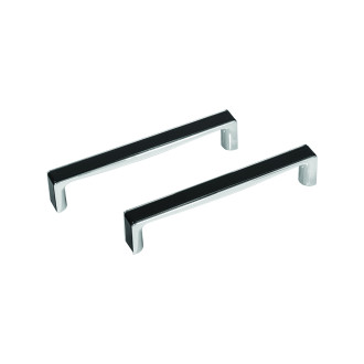 Madlo OXA LONG k vanám Besco - chrom + černá barva, délka 17 cm VANOXALB