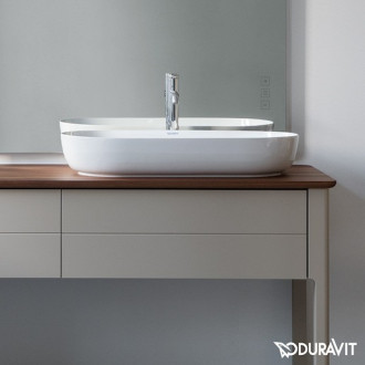 Umyvadlo na desku Duravit Luv 80x40 cm bez otvoru pro baterii, bez přetoku 0379800000