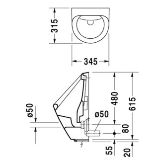 Pisoár se senzorem Duravit Utronic 0830370000