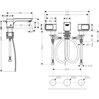 Umyvadlová baterie Hansgrohe Axor Urquiola s výpustí chrom 11041000