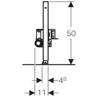 Modul do lehké stěny ke sprše Geberit Duofix 111.593.00.1