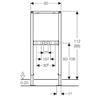 Modul do lehké stěny ke sprše Geberit Duofix 111.740.00.1