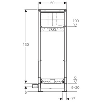 Modul do lehké stěny ke sprše Geberit Duofix 111.580.00.1
