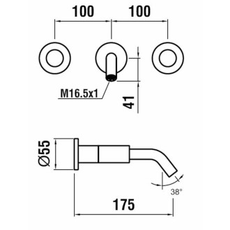 Umyvadlová baterie Laufen KARTELL BY LAUFEN bez podomítkového tělesa chrom H3123360041201