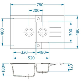 Dřez Alveus Rock 70 beton 1217081