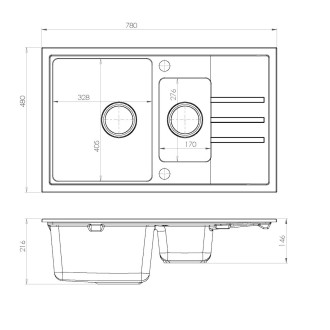 Dřez Alveus Intermezzo 70 beton 1307081