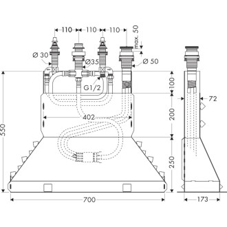 Podomítkové těleso Hansgrohe Hansgrohe bez baterie 13444180