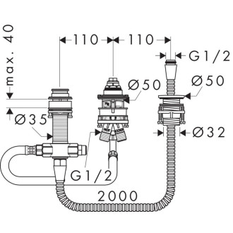 Podomítkové těleso Hansgrohe bez baterie 13439180