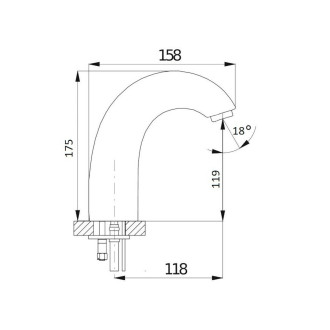 Umyvadlová baterie JIKA Sensor se senzorem chrom H3151T20043221