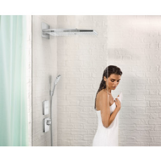 Ventil Hansgrohe Showerselect Glass bez podomítkového tělesa bílá/chrom 15736400