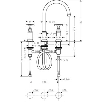 Umyvadlová baterie Hansgrohe Axor Montreux s výpustí chrom 16513000
