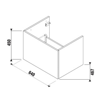 Koupelnová skříňka pod desku Jika Cubito 64x46,6x48 cm bílá H41J4243015001