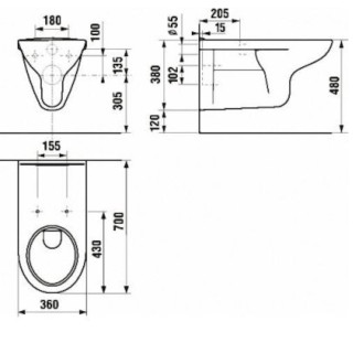 Wc závěsné Jika Deep zadní odpad H8206420000001