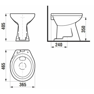 Wc stojící Jika Sam spodní odpad H8212270000001