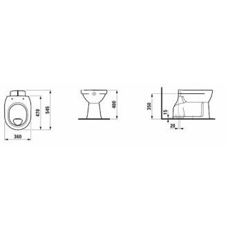Wc stojící Laufen Pro spodní odpad H8219590000001