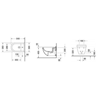 Bidet Duravit Starck 3 závěsný 2230150000