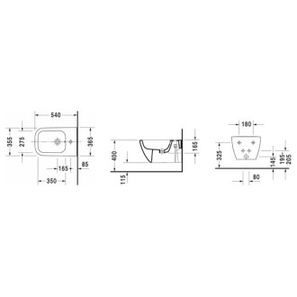 Bidet Duravit Happy D.2 závěsný 2258150000