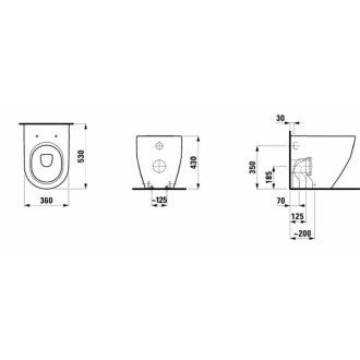 Wc stojící Laufen Pro vario odpad H8229520000001