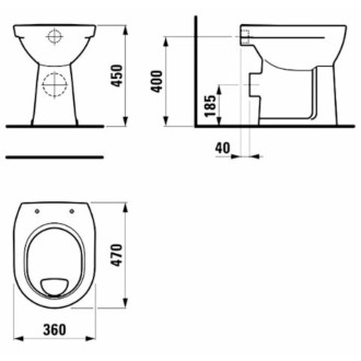 Wc stojící Jika Lyra Plus zadní odpad H8253860000001