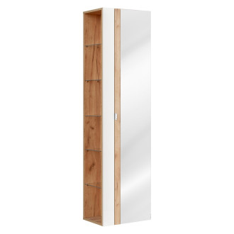 COMAD CAPRI WHITE 803B FSC Vysoká skříňka se zrcadlem