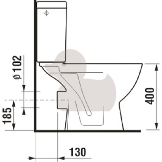 Wc kombi komplet Jika Lyra Plus zadní odpad H8263860002423