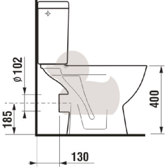 Wc kombi komplet Jika Lyra Plus zadní odpad H8263860002413