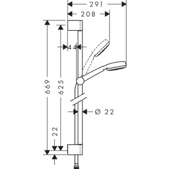 Sprchový set Hansgrohe Crometta bílá/chrom 26652400
